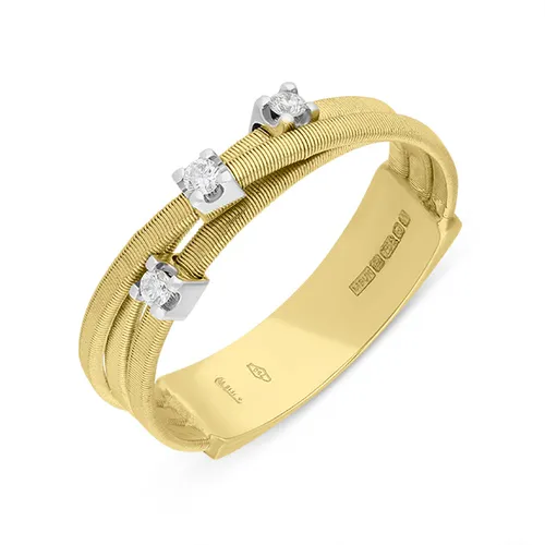 Marco Bicego Goa 18ct Yellow Gold 0.09ct Diamond Ring - O