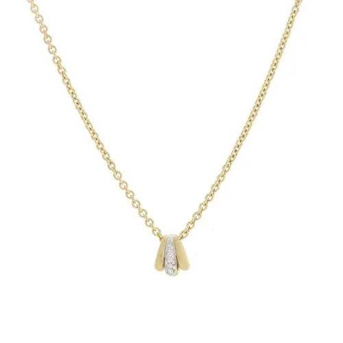 Marco Bicego Lucia 18ct Yellow Gold 0.20ct Diamond Link Necklace D - Option1 Value Yellow Gold