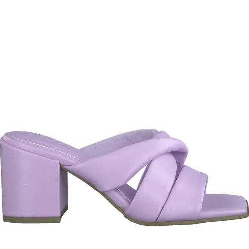 Marco Tozzi , purple elegant open mules ,Purple female, Sizes: