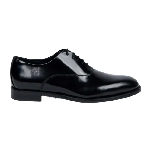 Marechiaro 1962 , Black Brushed Leather Oxford Shoes ,Black male, Sizes: