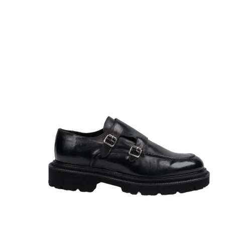 Marechiaro 1962 , Black Double Buckle Shoe ,Black male, Sizes: