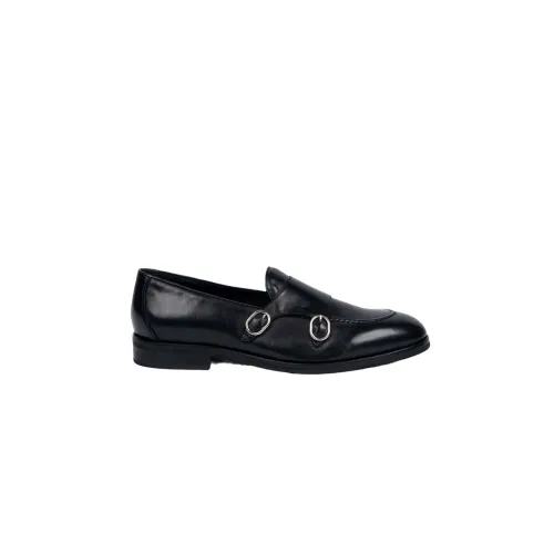 Marechiaro 1962 , Black Loafers with Double Buckle ,Black male, Sizes: