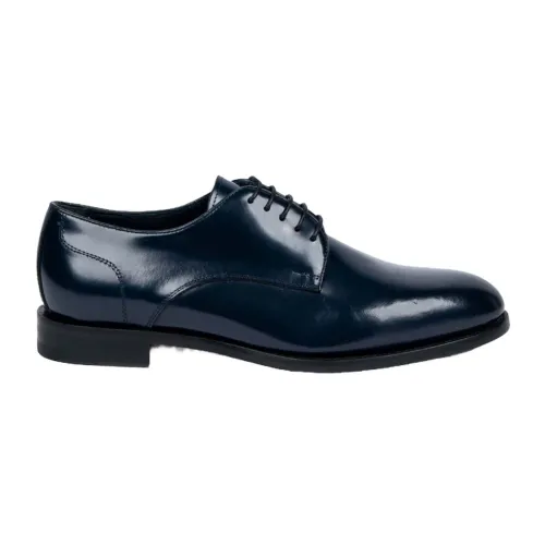 Marechiaro 1962 , Blue Brushed Calfskin Derby Shoes ,Blue male, Sizes:
