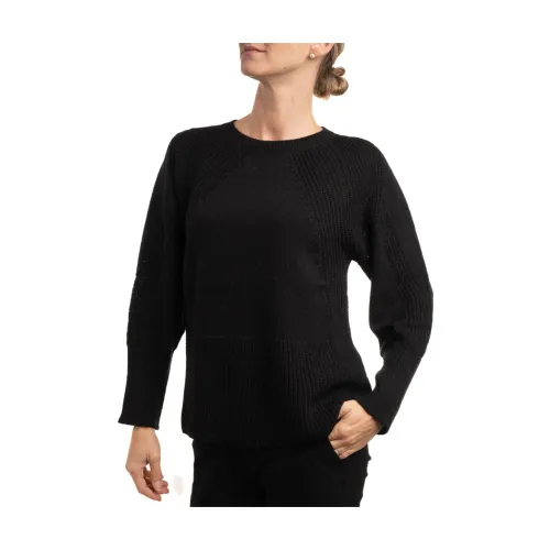 Marella , Soft Fit Alpaca Blend Sweater ,Black female, Sizes: