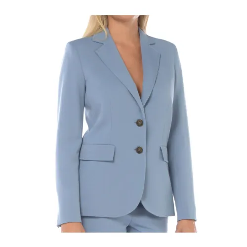 Marella , Women Double Button Jacket ,Blue female, Sizes: