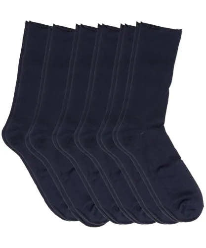 Marie Claire Mens Pack-6 Socks without rubber Essential 6077 men - Blue - One