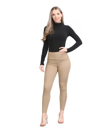 Marks & Spencer and Womens High Waisted Jeggings Beige Cotton