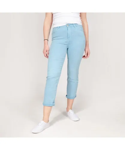 Marks & Spencer Womens Cigarette Cropped Jeans - Blue Cotton