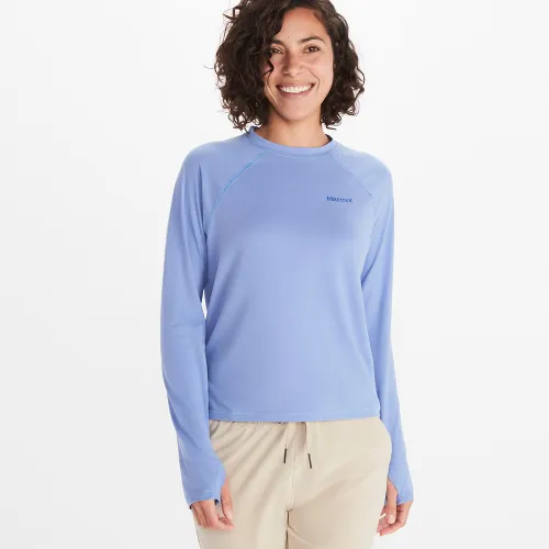 Marmot Womens Windridge Long-Sleeve T-Shirt (Getaway Blue)