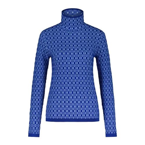 Marni , 3D Jacquard Wool Blend Turtleneck ,Blue female, Sizes:
