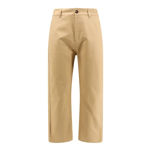 Marni , Beige Trousers with Zip and Button ,Beige male, Sizes: