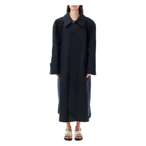 Marni , Black Cotton Dustercoat Outerwear ,Blue female, Sizes: