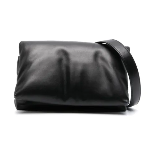 Marni , Black Leather Crossbody Bag ,Black male, Sizes: ONE SIZE