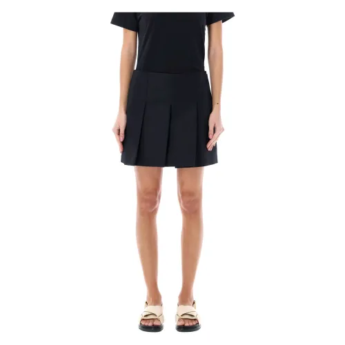 Marni , Black Pleated Mini Skirt ,Black female, Sizes: