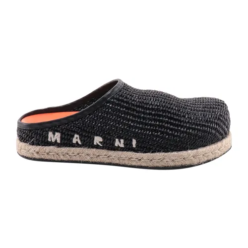 Marni , Black Ss23 Rafia Mules - Stylish Women`s Sandals ,Black female, Sizes: