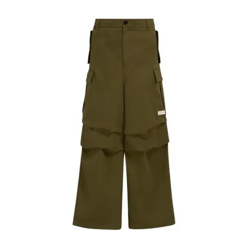 Marni , Cargo Gabardine Pants ,Green male, Sizes: