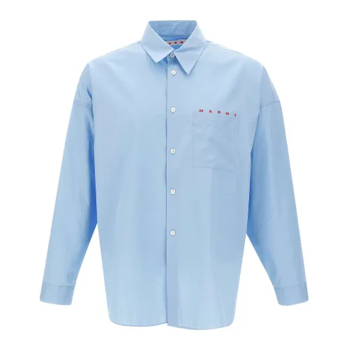 Marni , Marni Shirts Blue ,Blue male, Sizes: