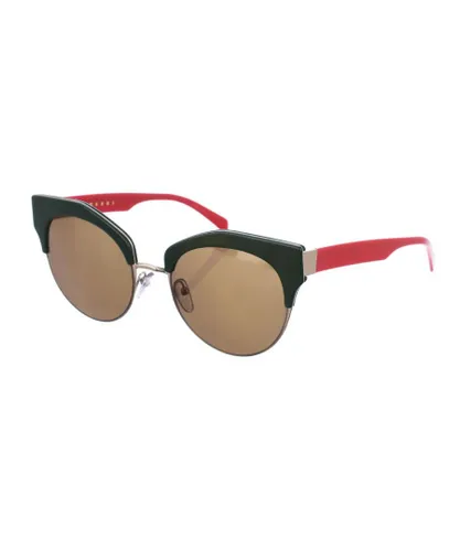 Marni ME635S WoMens oval-shaped acetate sunglasses - Brown - One