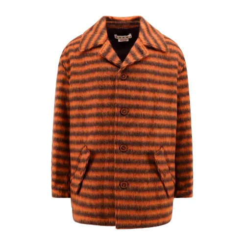 Marni , Mens Clothing Jackets Coats Orange Aw23 ,Orange male, Sizes: