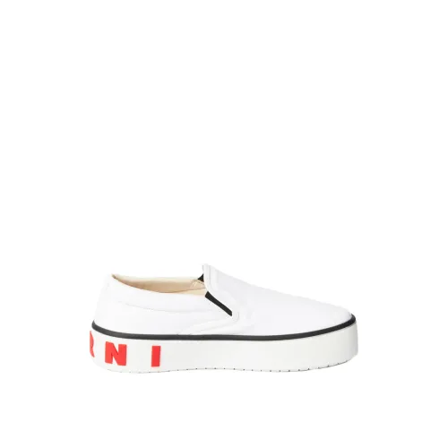 Marni , Modern Logo Slip-on Sneakers ,White male, Sizes: