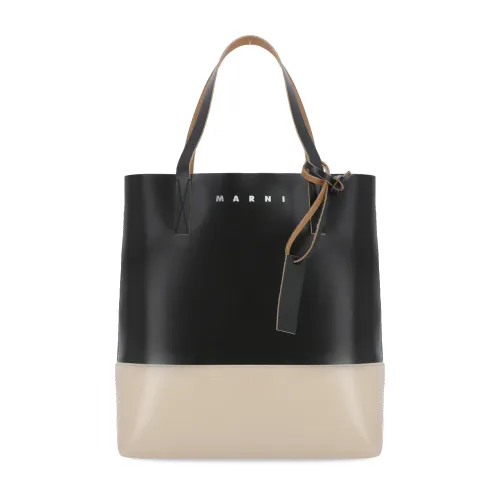 Marni , MultiColour Shopper Bag with Contrasting Logo ,Multicolor female, Sizes: ONE SIZE