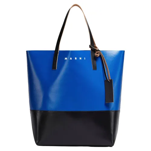 Marni , North/South Open Tote Bag ,Blue male, Sizes: ONE SIZE