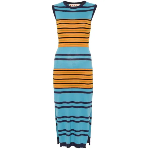Marni , Patchwork Sleeveless Dress ,Multicolor female, Sizes: