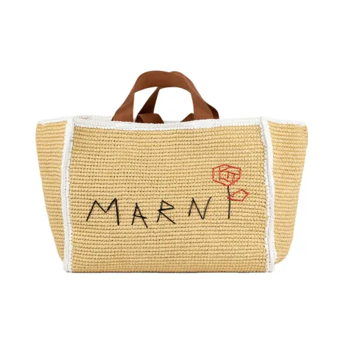 Marni , Sillo Shopping Bag in White ,Beige female, Sizes: ONE SIZE