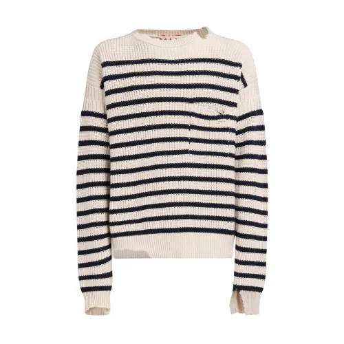 Marni , Striped Sweater ,Multicolor male, Sizes: