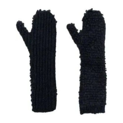 Marni , Stylish Knitted Slip-On Gloves ,Black female, Sizes: