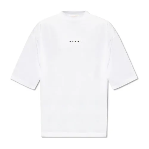 Marni , T-shirt with logo ,White male, Sizes:
