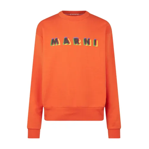 Marni , Versatile Men`s Sweatshirt ,Orange male, Sizes: