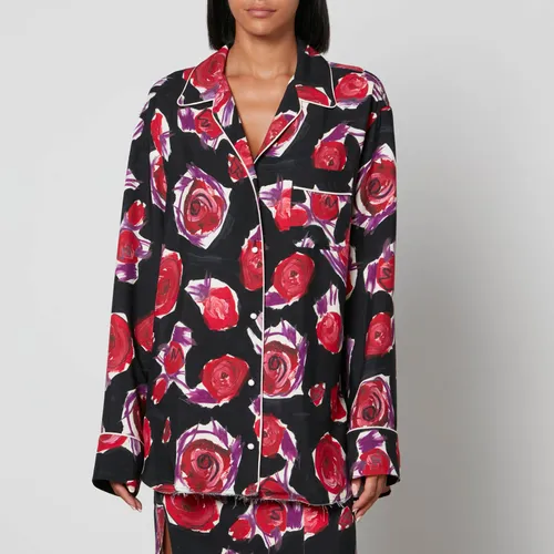 Marni Women's Floral Print Shirt - Black - IT 38/
