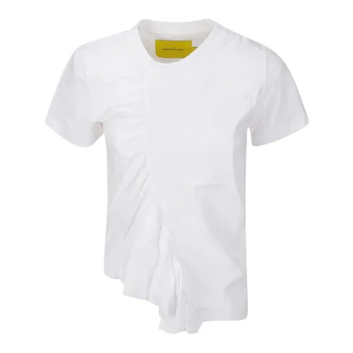 Marques' Almeida , Gathered T-Shirt ,White female, Sizes: