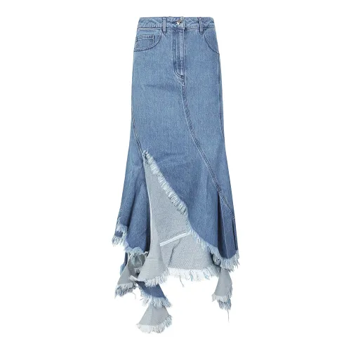 Marques' Almeida , Swirl Skirt - Stylish and Trendy ,Blue female, Sizes: