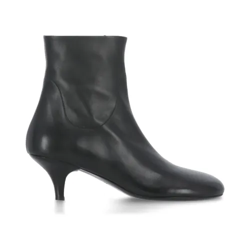 Marsell , Black Leather Ankle Boots for Women ,Black female, Sizes: