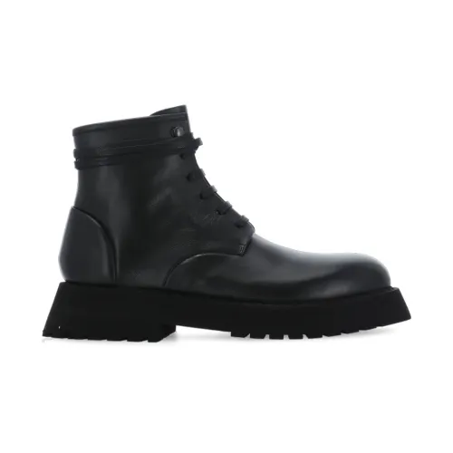 Marsell , Black Leather Boots for Men ,Black male, Sizes: