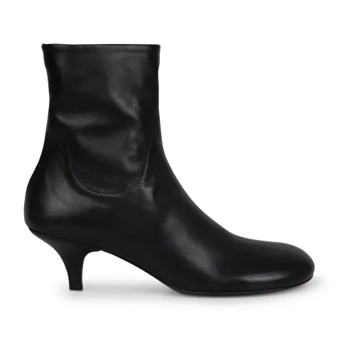 Marsell , Marsell Smooth grain round-toe leather boots ,Black female, Sizes: