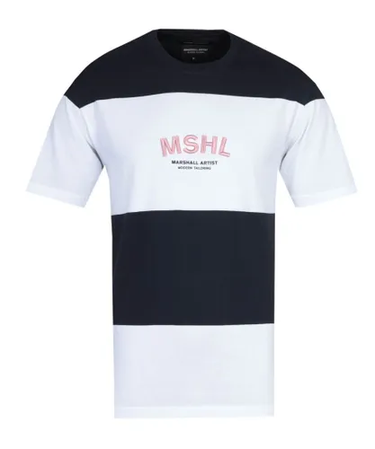 Marshall Artist Mens Mercer Navy & White Striped T-Shirt