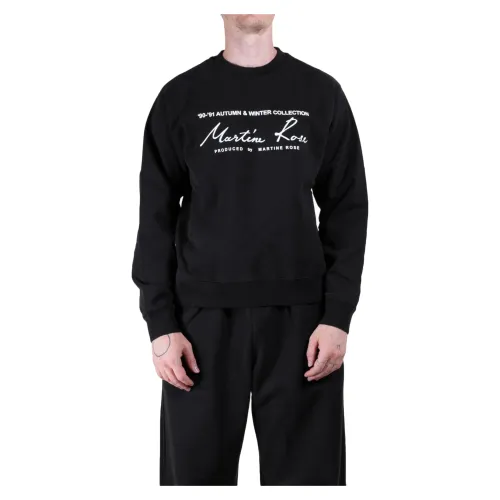 Martine Rose , Clic Crew Sweatshirt ,Black male, Sizes: