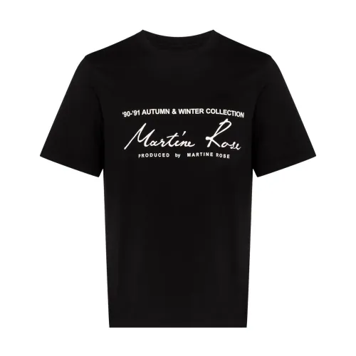 Martine Rose , Mens Clothing T-Shirts Polos Black Aw23 ,Black male, Sizes: