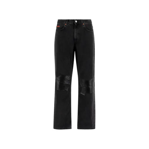 Martine Rose , Relaxed Fit Dark Grey Denim Jeans ,Black male, Sizes: