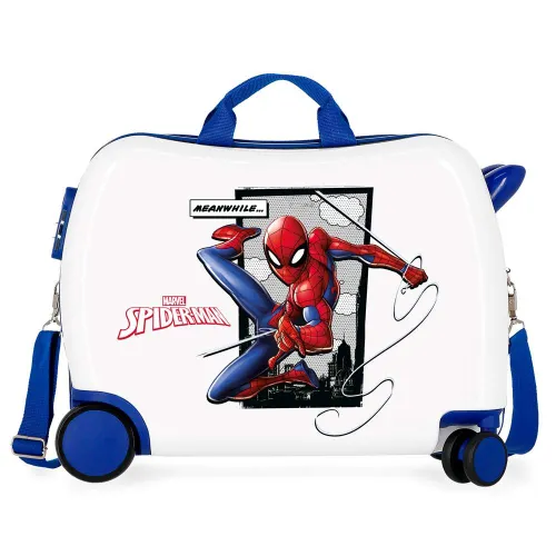 Marvel 4659861 Spiderman Action Blue Kids Rolling Suitcase