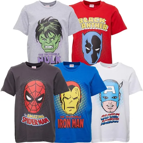 Marvel Boys Five Pack T-Shirts Multi