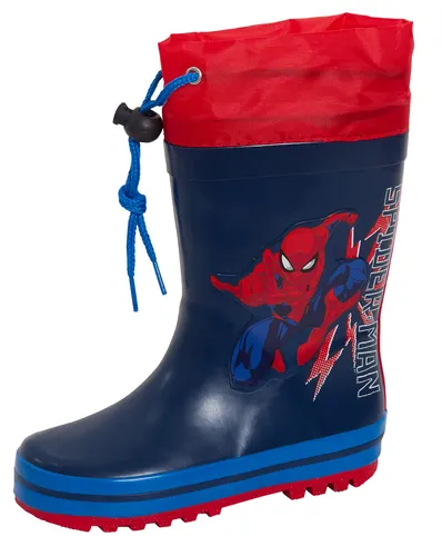Marvel Boys Spiderman Tie Top Wellingtons Kids Wellies