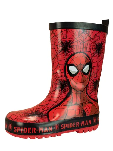 Marvel Kids Wellington Boots Spiderman Red 12