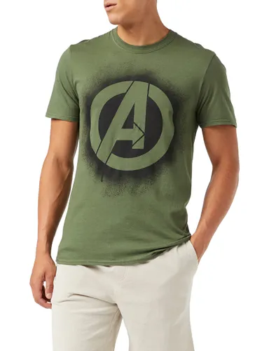 Marvel Men's Stencil Logo T-Shirt