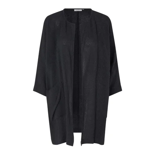 Masai , Open-Front Jacket with ¾ Sleeves ,Black female, Sizes: