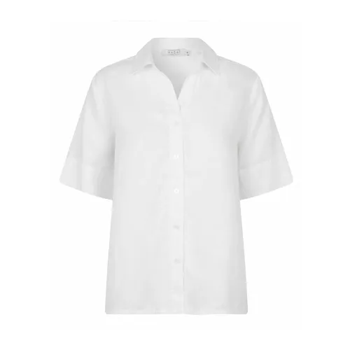 Masai , White Linen Maimus Shirt ,White female, Sizes: