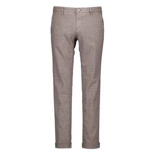 Mason's , Checked Pattern Pants ,Gray male, Sizes:
